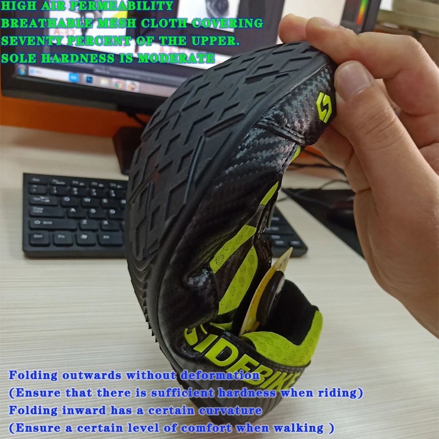 SIDEBIKE 2 Colors Cycling Shoes Men Pro Team Mountain Road Bike Shoes Rubber Breathable Bicycle Unlocked MTB 36-46 Size
