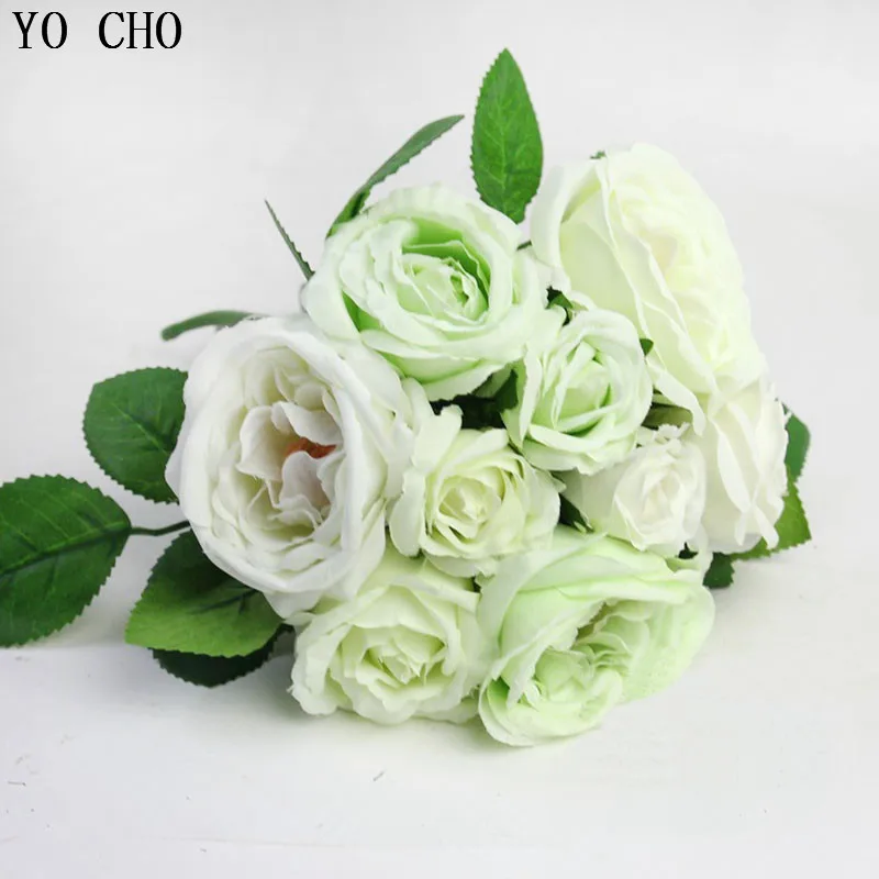 

YO CHO Dropshipping Fake Silk Lotus Decorative Flower Wedding Bouquet Real Touch Silk Flowers for Home Decoration