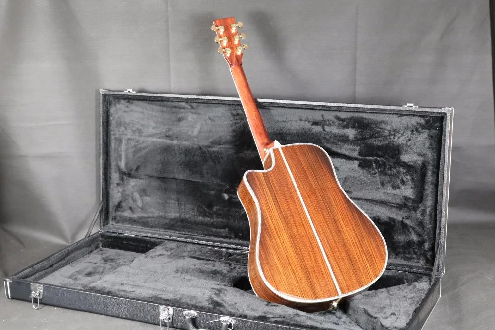 41 ''D стиль ca-45Cutway Акустическая Электрогитара Fishman эквалайзер Массив ели топ гриф из красного дерева Гровер тюнер
