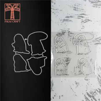 

penguin stamps and dies set 2020 clear stamp Scrapbooking & Stamping DIY album rubber metal cutting dies gift card stencil