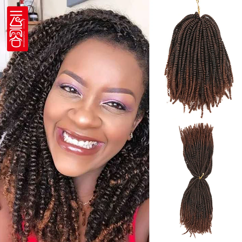 YunRong Nubian Twist Crochet Synthetic Hair For Black Women Soft Tight Curly Synthetic Crochet Twist Hair For Party Dating Daily yunrong bone straight hair bundles 1b 30inches synthetic weft bulk for women straight hair full to end