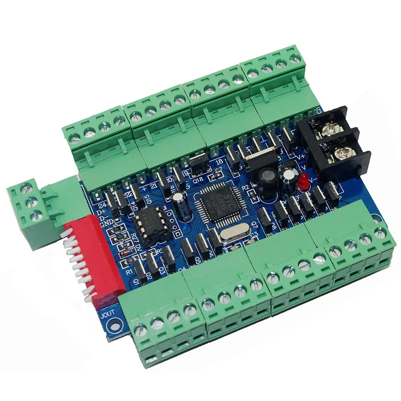 

24CH led DMX512 decoder DC12V-24V 24 channel 8 groups 3A Easy DMX decoder dimmer DMX512 3P RGB led controller