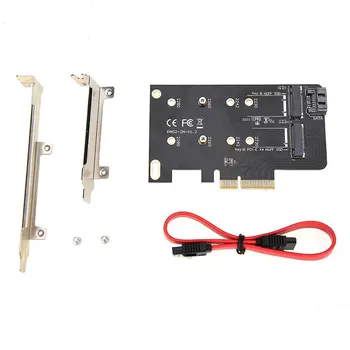 

NGFF M.2 to PCI-E adapter card PCI-E X4 to NGFF SSD hard disk adapter card B KEY+M KEY Riser Card Module