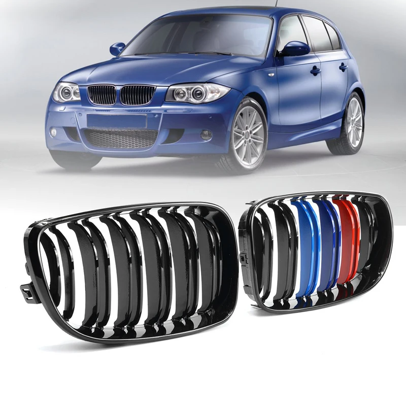 

E82 E88 Carbon Fiber Front Bumper Grille RacING Grill Mesh For BMW 1 Series E81 E82 E87 E88 2008 - 2013 Gloss / Matte Carbon