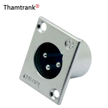 

20PCS Nickel plated 3pin XLR male plug panel mount connector professional speaker plug wire connector