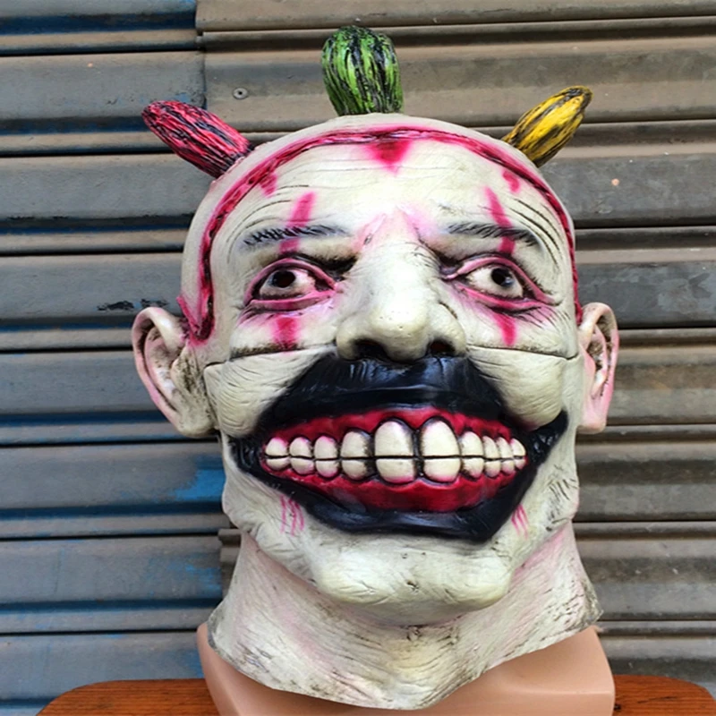 

Top Cheap American Horror Story Twisty the Clown Mask Horrible Mask Latex Half Face Mask Cosplay Halloween Party Props Mask