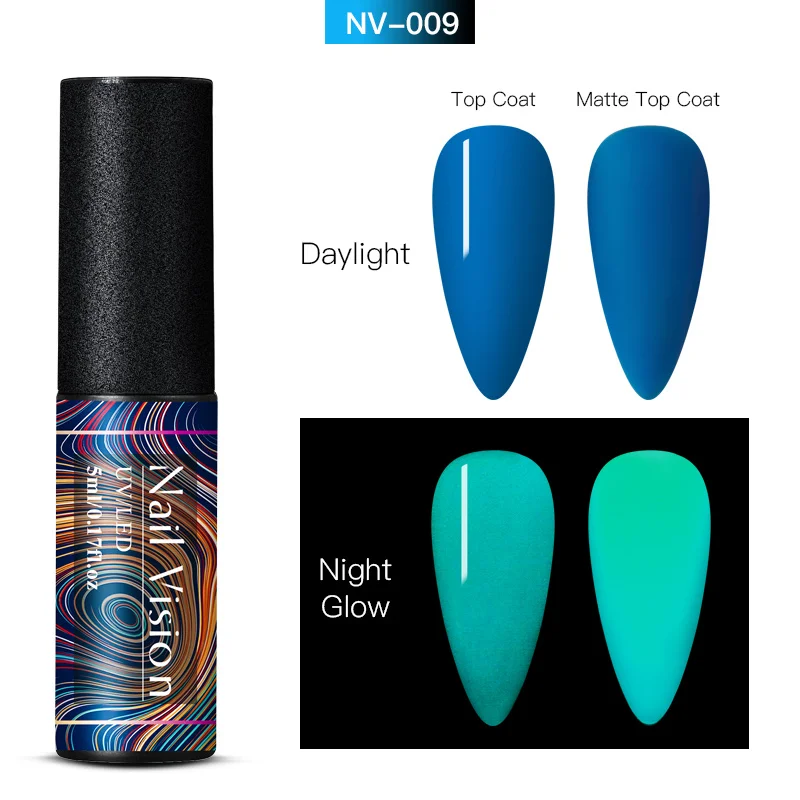 AAS07744 Nail Vision Neon Luminous Matte Nail Gel Polish 6ml Fluorescent Green Yellow Colors Soak Off UV Gel Varnish Nail Art Gel - Цвет: AAS07744