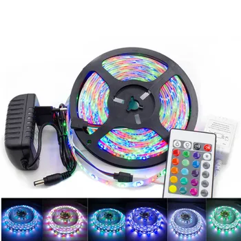 

24-Key luces LED Strip light 12V SMD 2835 RGB lights 5M 10M 15M Waterproof lamp bar 5M/roll 60LEDs/M for Party Decoration
