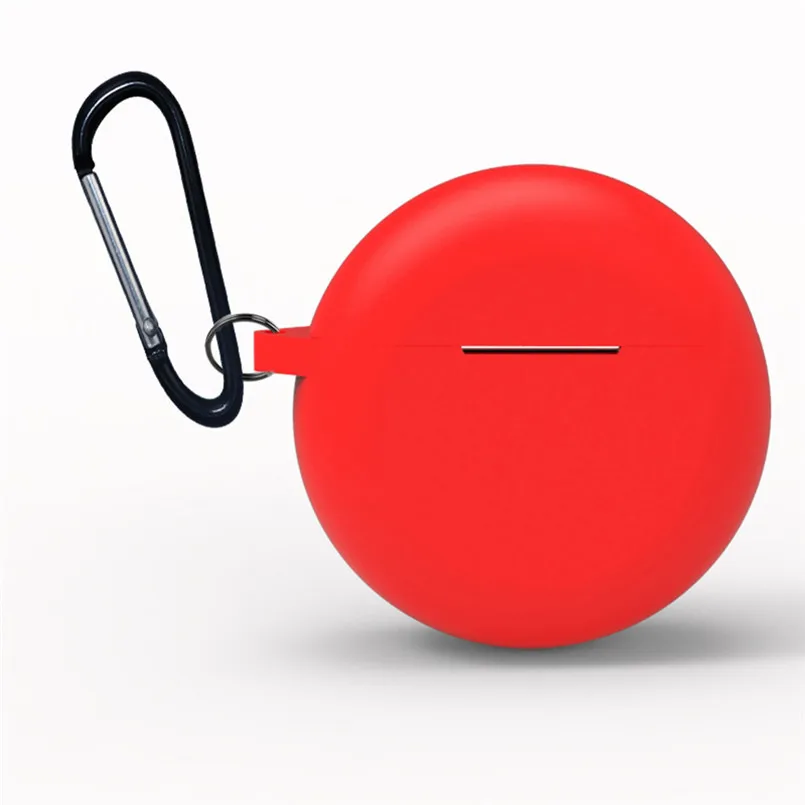 Силиконовый чехол для huawei Freebuds 3, беспроводной зарядный чехол, силиконовый защитный чехол с кольцом-держателем, 40NOV21 - Цвет: Красный