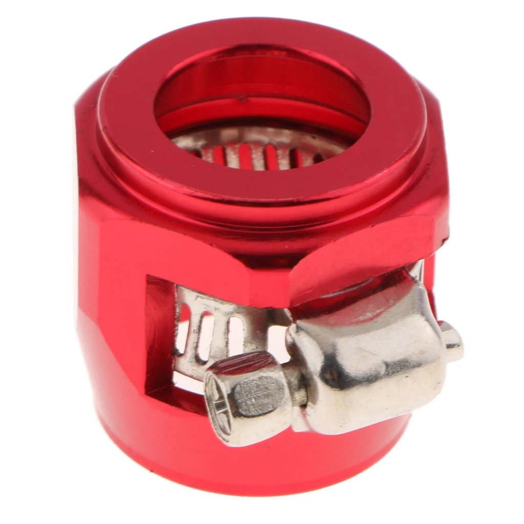 1PC 10AN AN 10 RED Aluminium Alloy Fuel Hose Line End Cover Clamp Clip Finisher Fitting