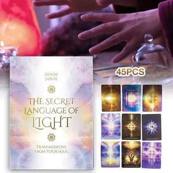 

Tarot Cards 45 TheSecret Language Of Light Oracle Tarot Card Board Game Cards Beginner Deck Vintage Fortune English Version