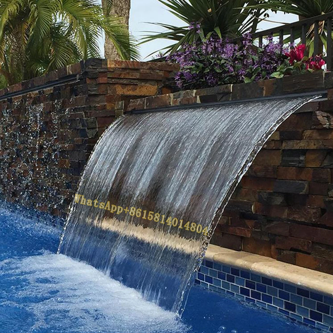 Wasserfall-Brunnen Pool Spa Teich Wasserfall-Brunnen Sprayer Pool Anzeige Fountain Rahmen Pool Decor