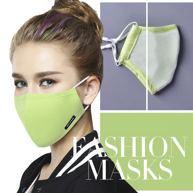 Маска для рта 6 шт. PM2.5 фильтр хлопковая Защита Анти-туман Анти дымка Пылезащитная маски предотвращает пыль и сохраняет тепло фильтр из активированного угля маска на рот маски на рот маска для рта - Цвет: lady.green