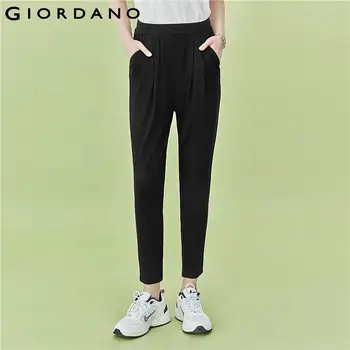 

Giordano Women Pants Solid Elastic Waistband Pants Viscose Spandex Stretchy Comfortable Spodnie Damskie 92429253