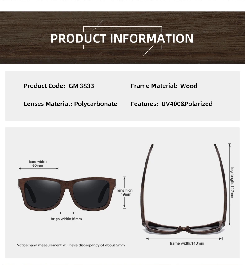 Bamboo Wooden Polarized Sunglasses8