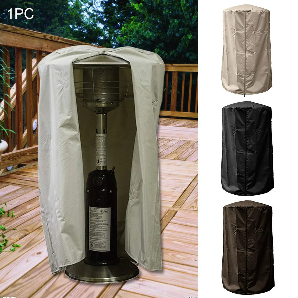 Anti Frost Outdoor Sunscreen Lampshade Patio Heater Cover Rainproof Dustproof Zipper Closure Polyester All Seasons Waterproof