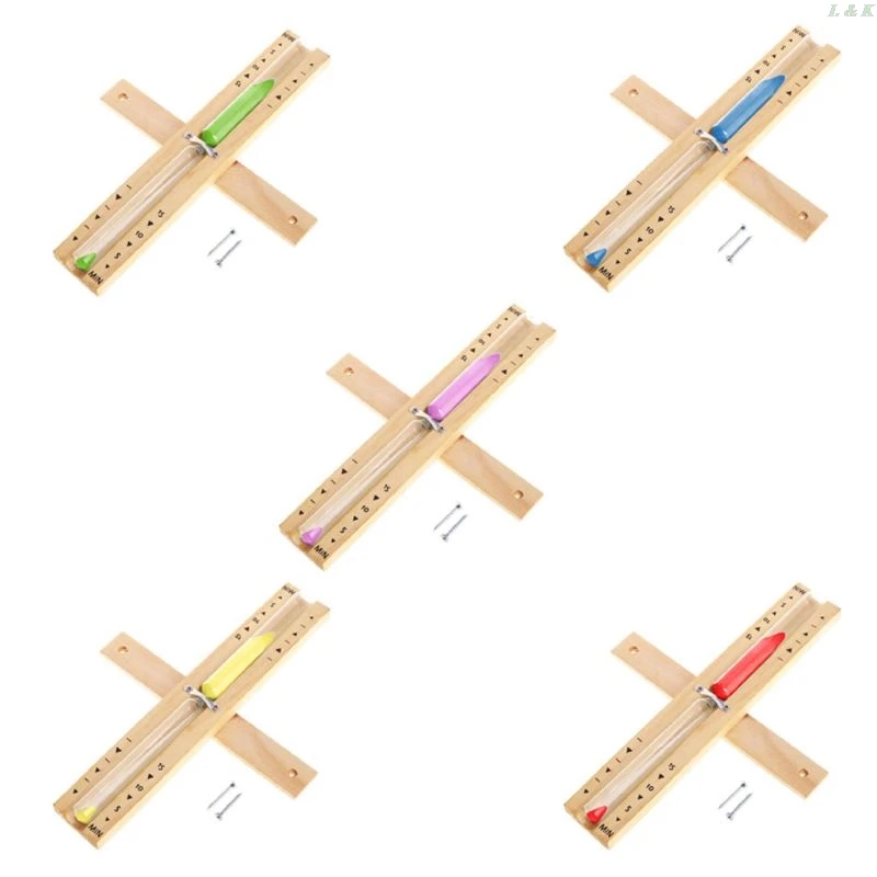 

Wooden Sauna Hourglass Wall Mounted Rotating 15mins Sandglass Clock Timer