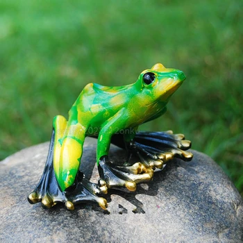 

Cute Outdoor Frog Miniatures Fairy Garden Decorations Resin Bonsai Figurine Animals Garden Home Toys Gifts Ornament