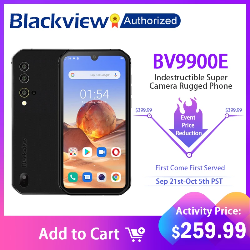Смартфон Blackview BV9900E Android 10 Helio P90 восемь ядер 6 + 128 ГБ IP68 защищенный мобильный