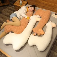130cm adorável alpaca brinquedo de pelúcia japonês alpaca macio recheado bonito ovelha llama animal bonecas sono travesseiro casa decoração da cama presente