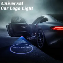 2 шт. Добро пожаловать свет Автомобильный Дверной логотип проектор теневая лампа универсальный свет для Fiat Ferrari Daewoo Dacia Chrysler Aston Lada PONTIAC