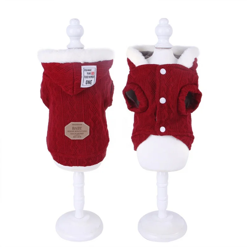 Winter Knitted Dog Clothes Warm Dog Hoodie Sweater Dogs Clothes Pet Products Warm Dogs Jersey Puppy Sweater Jersey Perro