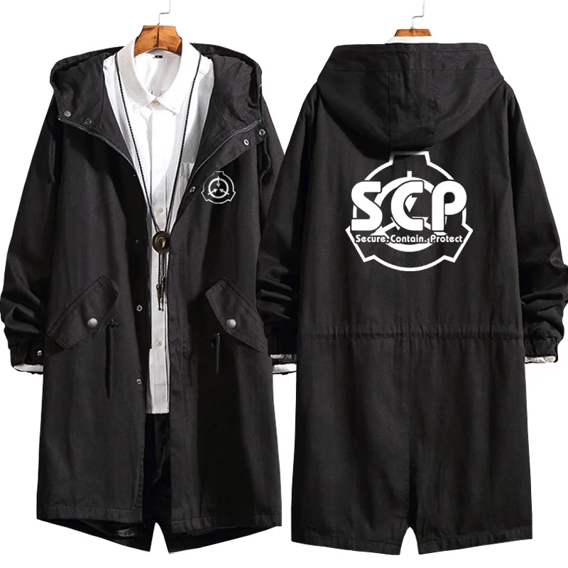 Костюм для косплея SCP Secure Contain Protect женщин и мужчин худи с длинным рукавом пальто