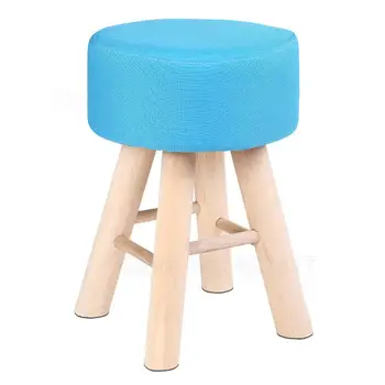 

Solid Wood Stool Fashion Sofa Stool Creative Dressing Stool Modern Small Round Home Makeup Stool Bench Small Chair