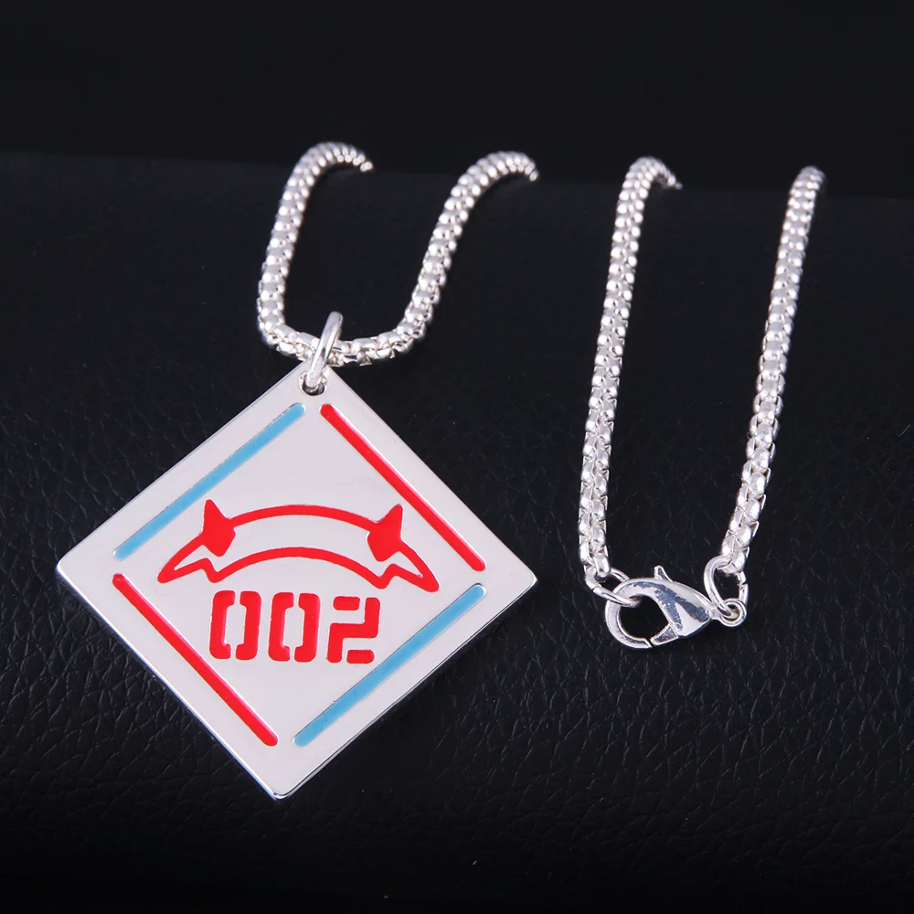 Аниме DARLING in the FRANXX 02 Zero Two Necklace Code 002 Red Devil ожерелье с подвеской в форме рога для женщин и мужчин ювелирные изделия косплей реквизит