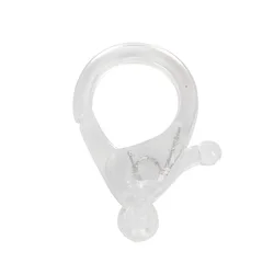 Colorful Mixed Plastic Lobster Clasp Hooks - DIY Jewelry Finding End Connectors for Necklaces and Bracelets (Pack of 20) (Clear)