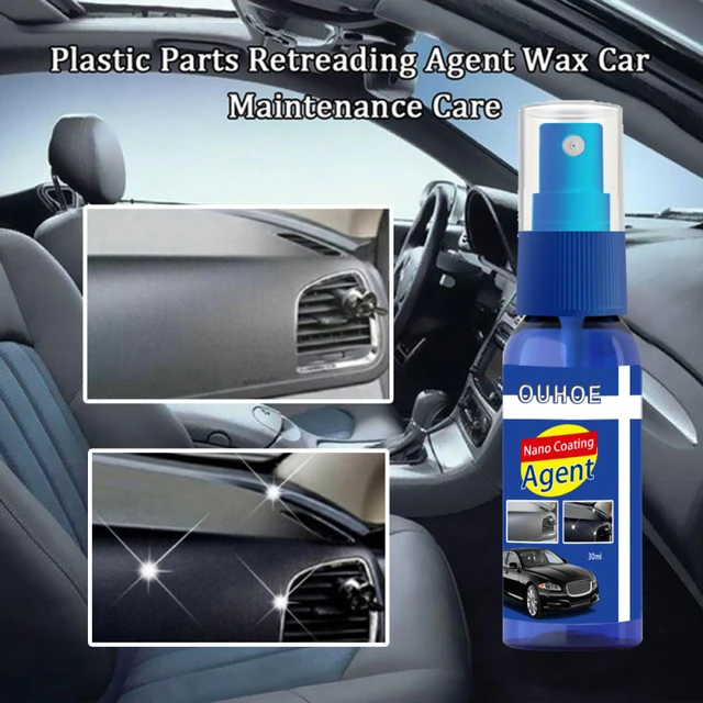 30ML Car Interior Cleaning Agent Cleaner Woven Fabric Car Roof Cleaning  Tool