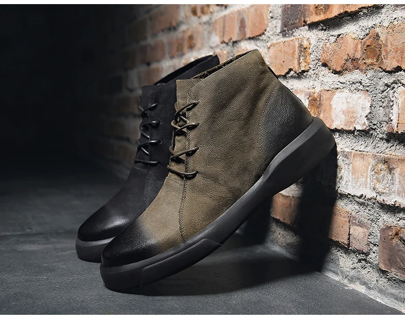 Vkergb/Брендовые мужские Ботинки martin из натуральной кожи; очень легкие армейские ботинки; Повседневная прогулочная обувь; уличная защитная Рабочая обувь