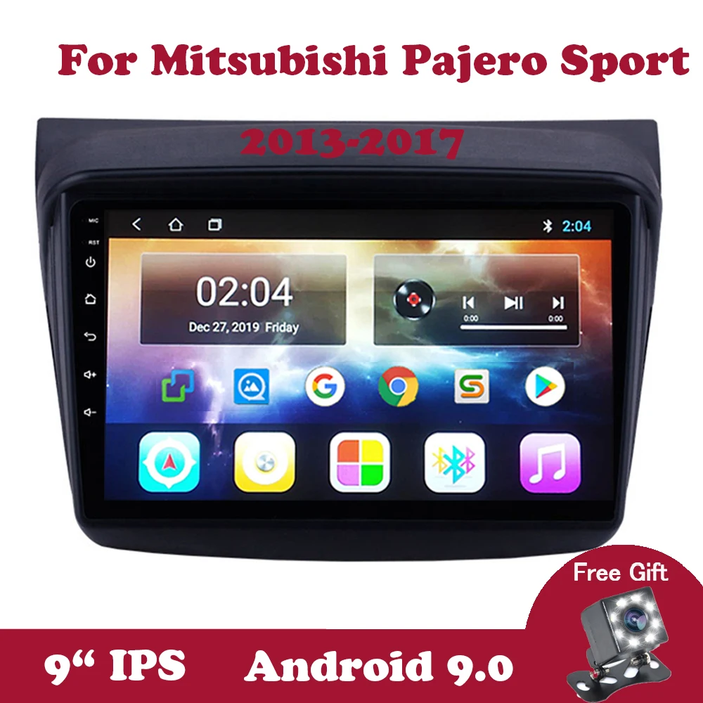 Автомагнитола на Android 9 для Mitsubishi Pajero Sport Triton L200 2013 2017 дюйма 2 Din GPS навигация дюймов