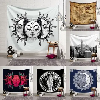

UK Tapestry Wall Hanging Polyester Mandala Pattern Blanket Tapestry Home Decor 95x73CM Brushed Printed Tapestry