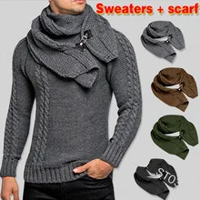 ^^Best Offers SWEATER+Gift Scarf Autumn Winter 2019 Men Long Sleeves Pullovers ^^Best Offers SWEATER+Gift Scarf Autumn Winter 2019 Men Long Sleeves Pullovers