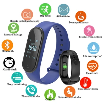 

Smart Wristband M4 Pro Bracelet Heart Rate Monitor Smartband Fitness Tracker Bluetooth Waterproof Smart Band