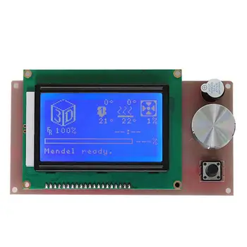 

1.4 LCD12864 Display Control Panel Blue Screen 3D Printer Controller Motherboard for Anet A6 A8 3D Printer with Cable