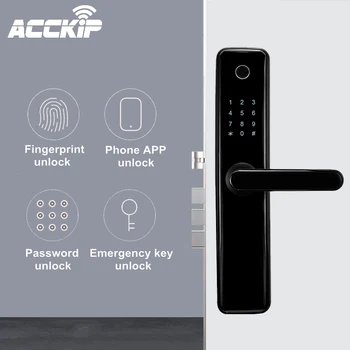 

ACCKIP Security Electronic Fingerprint Lock Keyless digital Safe Lock Door Smart Card Keypad Password Door Lock for Smart Home