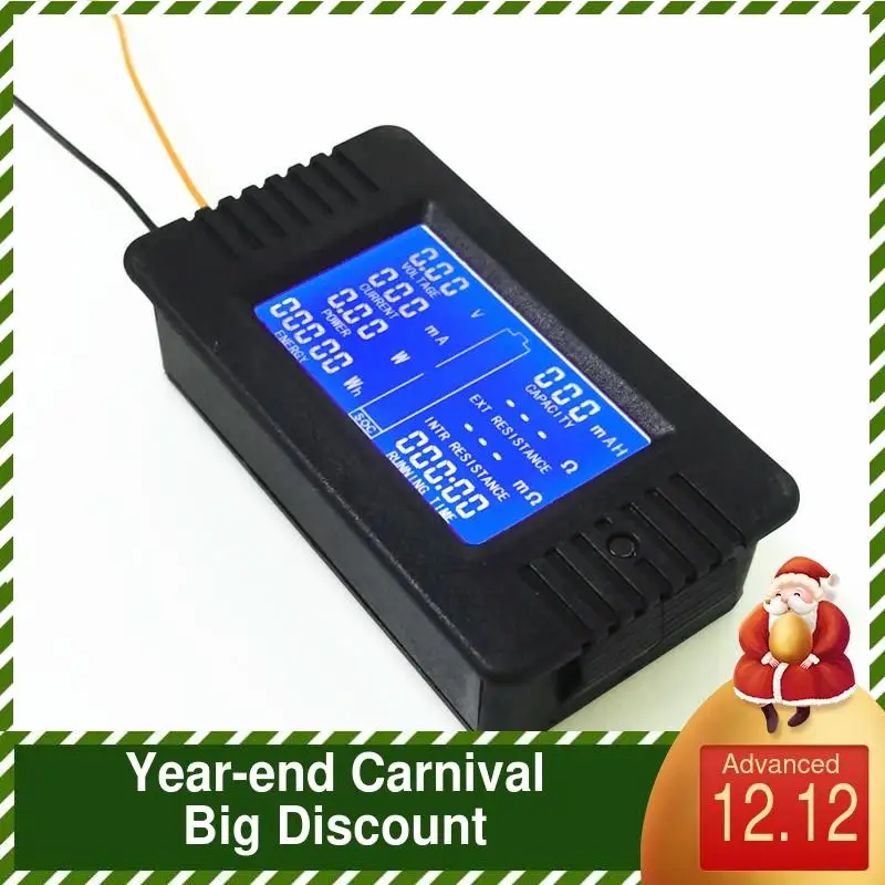 

PZEM-013 0-200v 0-10A Battery Internal Resistance Tester Digital Volt Amp Power Energy Impedance Resistance Capacity Watt Meter
