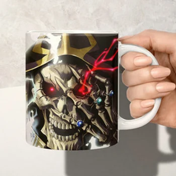 

350mL Anime JK Overlord Ainz Ooal Gown Cosplay Mark Coffee Tea Milk White Color Ceramic Cup Skull Drink Mug Best Gift for Friend