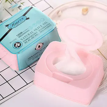 

120 Pieces Olive Oil Cleansing Makeup Remover Facial Lip Makeup Remover Moisturizing Makeup Remover Wipes