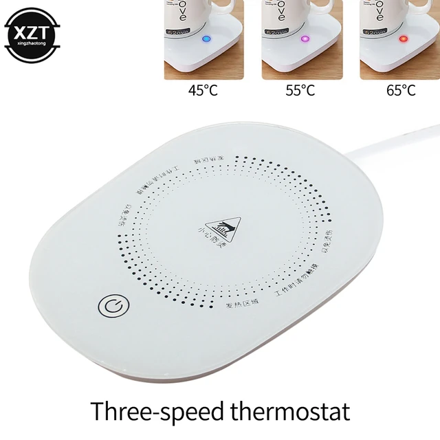 Mini Portable USB Cup Warmer, 3 Gear Coffee Mug Heating Coaster, Smart  Thermostatic Hot Plate Milk Tea Water Heating Pad Heater