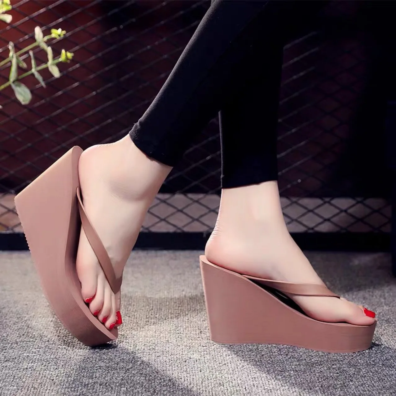 Beach Shoes High Heel Rubber Slippers Save Big On Bulk Flip Flop