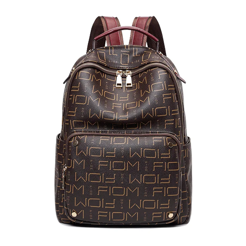 

2018 Korean-style Casual PU Handbag Hand Backpack Youth Students Laptop Lettered Multi-functional Backpack