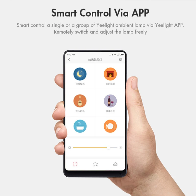 Mijia Yee светильник светодиодный ночной прикроватный светильник умная Свеча светильник окружающая атмосфера теплая ночная лампа для спальни ужин управление приложением