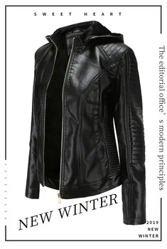 

2020 Spring Autumn black leather jacket women biker jacket leather coat women Good Quality Womens PU faux leather yellow Beige