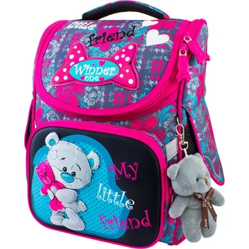 

New School Bags for Girls Cartoon Bear Cat Reflective Strip Kids Backpacks Children's Bag Fold Orthopedic Backpacks Grade 1-5