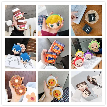 

3D Earphone Case for Airpods 2 1 Pro Case Silicone Cartoon Headphone/Earpods Cover for Apple Air Pods Pro 3 Case Keychain
