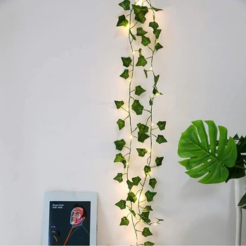 

2M 20 LED Fairy Lights String Ivy Leaf For Halloween Xmas Trees Garden Yard Home Patio Wedding Party Bedroom Decoration