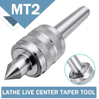 

MT2 Accuracy Steel Silver 0.001 Lathe Live Center Taper Tool Live Revolving Milling Center Taper Machine Accessories